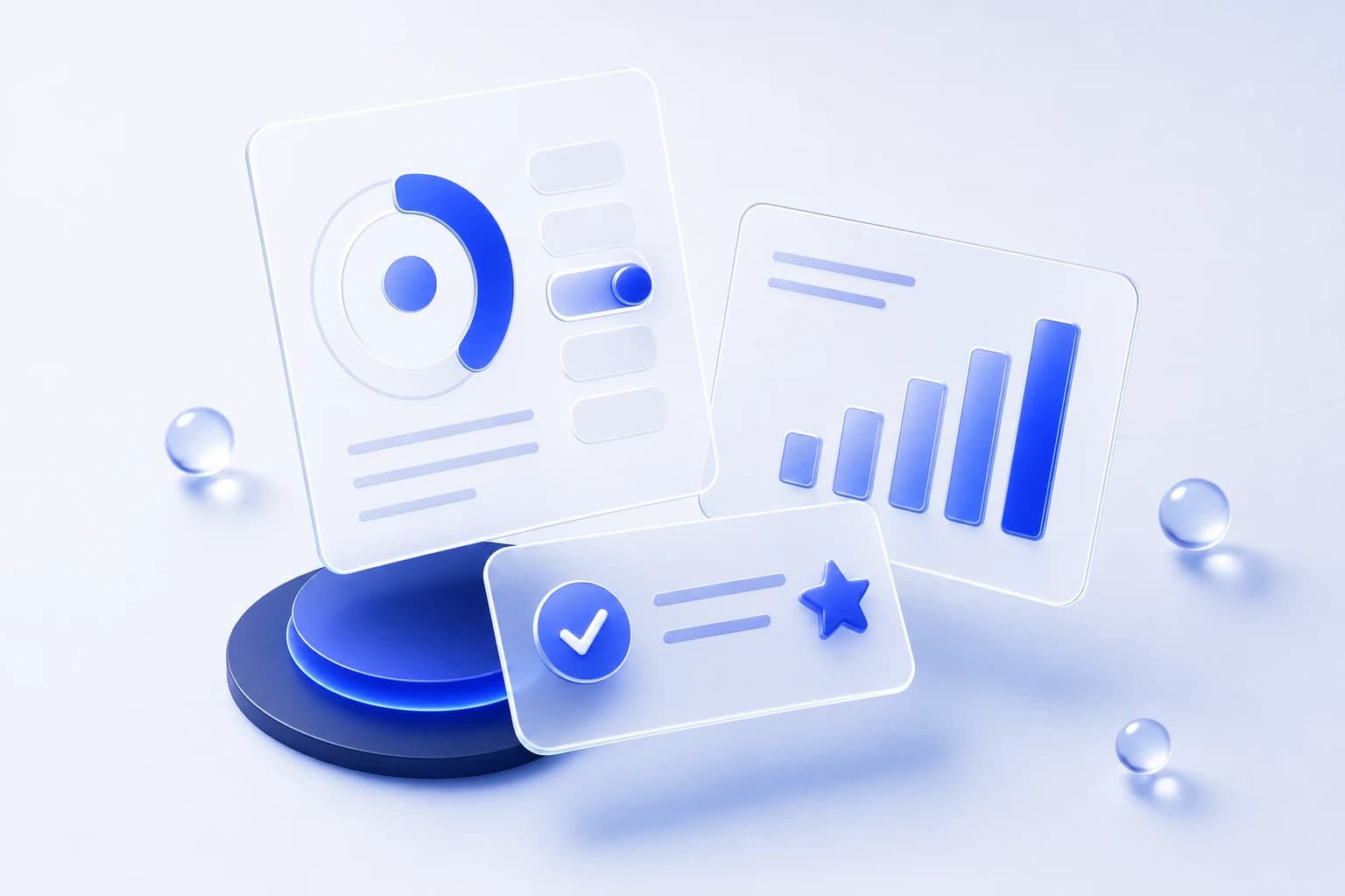 Abstract 3D graphic representing the Presentation Grader